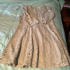 Pale green zip up dress